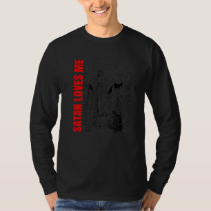 Camiseta Saudação Satanista Ateu Satanás Me Ama Oculto Sata