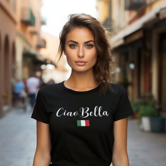 Camiseta Saudações a Ciao Bella: Inspirado em Italiano (Criador carregado)