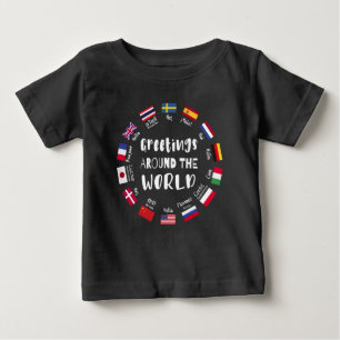 Camiseta Saudações ao redor do mundo, Olá em todas as língu