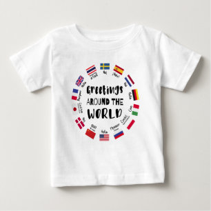 Camiseta Saudações ao redor do mundo, Olá em todos os idiom