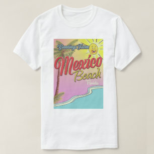 Camiseta Saudações Da Praia Do México Da Florida