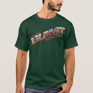 Camiseta Saudações de Belfast, Irlanda do Norte, na Vintage