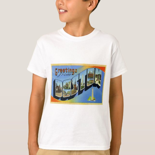 Camiseta Saudações de Boston Massachusetts (Frente)