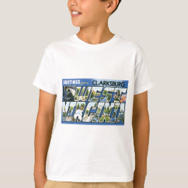 Camiseta Saudações de Clarksburg, Virgínia Ocidental! Retro