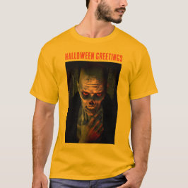 Camiseta Saudações de Halloween. Zumbi