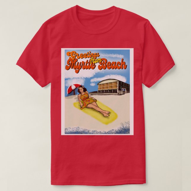 Camiseta Saudações De Myrtle Beach (Frente do Design)