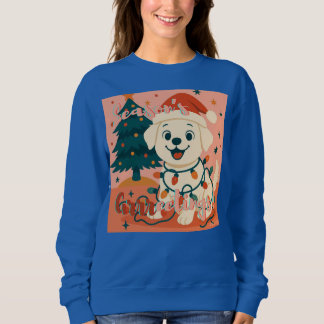 Camiseta Saudações de Natal! Cachorro Santa Divertido