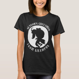 Camiseta Saudações Desordeiras Da Roupa De Natal Do Krampus