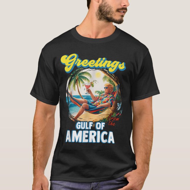 Camiseta Saudações Do Golfo Da América (Frente)