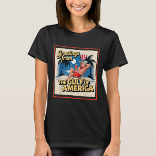 Camiseta Saudações Do Golfo Da América Americana Trump Patr