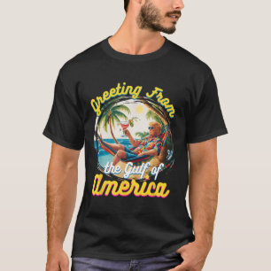 Camiseta Saudações Do Golfo Da América Americana Trump Patr