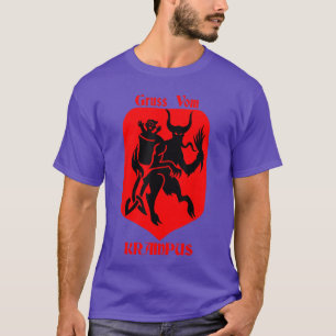 Camiseta Saudações do Gruss Vom Krampus Natal Festivo