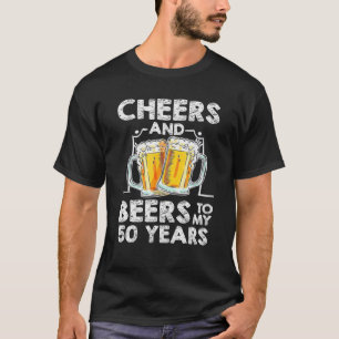 Camiseta Saudações E Cervejas Aos Meus 50 Anos 50º Aniversá