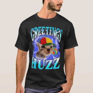 Camiseta Saudações engraçadas de meme de gato gíria Gen Z G