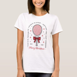 Camiseta Saudações engraçadas de Natal para amantes de têni