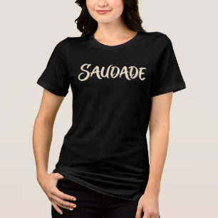 Camiseta Saudade Retro Tipografia Negrito Anos 70 Design de