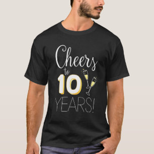 Camiseta Saúde A 10 Anos De Casal De Champanhe Annive