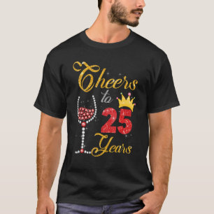 Camiseta Saúde a 25 anos 1997 Diamante de Vinho de Aniversá