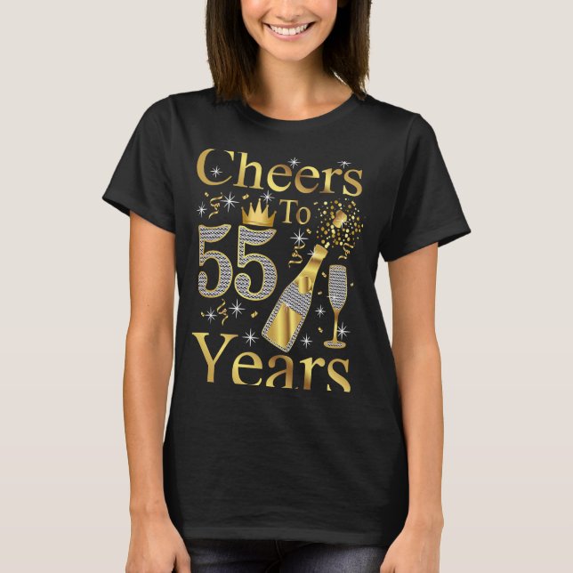 Camiseta Saúde a 55 anos 1968 55º aniversário do Champanhe  (Frente)