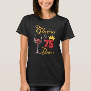 Camiseta Saúde a 75 anos 1947 75º aniversário do Diamante d
