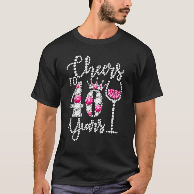 Camiseta Saúde À Rainha aniversário de 40 anos de 40 Anos B (Frente)