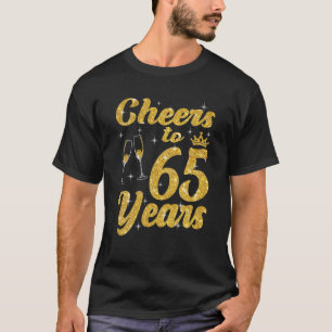 Camiseta Saúde À Rainha De 65 Anos, Grafo De 65 Anos Pa