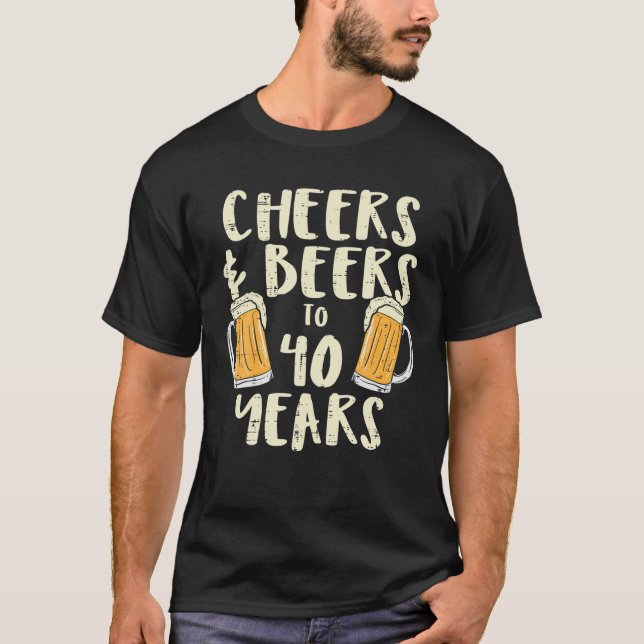 Camiseta Saúde Cervejas 40 Anos aniversário de 40 anos M (Frente)