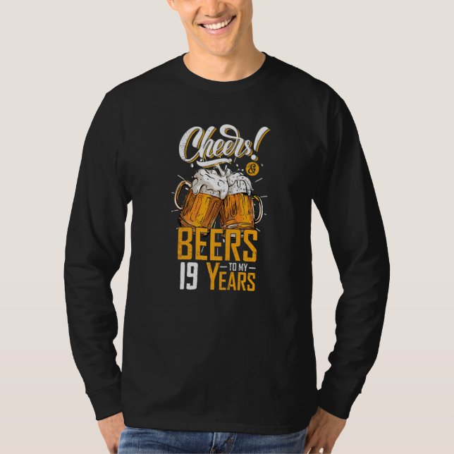 Camiseta Saúde E Cerveja A 19 Anos 19º Aniversário Engraçad (Frente)