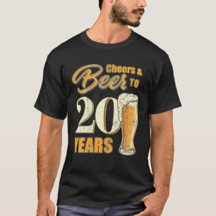 Camiseta Saúde E Cerveja A 20 Anos De Festa de aniversário