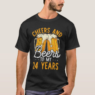 Camiseta Saúde E Cerveja A 24 Anos 24.º Aniversário Para M