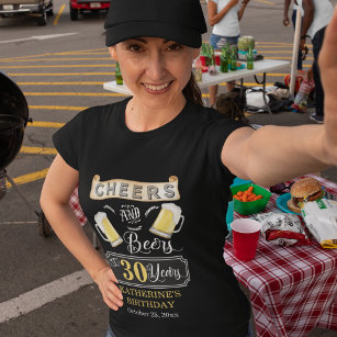 Camiseta Saúde e Cerveja a 30 anos de Festa de aniversário 