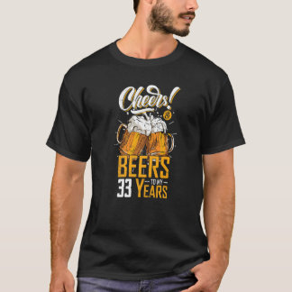Camiseta Saúde E Cerveja A 33 Anos 33 Festa de aniversário