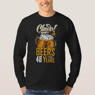 Camiseta Saúde E Cerveja A 48 Anos 48º Aniversário Engraçad