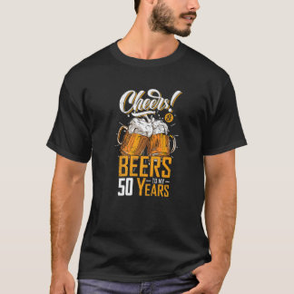 Camiseta Saúde E Cerveja A 50 Anos 50º Aniversário Engraçad