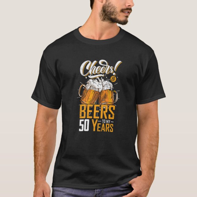 Camiseta Saúde E Cerveja A 50 Anos 50º Aniversário Engraçad (Frente)