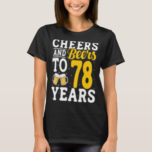 Camiseta Saúde e Cerveja a 78 anos de Bebendo 78 anos