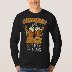 Camiseta Saúde E Cerveja A 97 Anos 97 Festa de aniversário