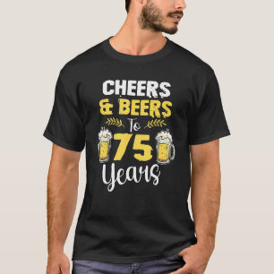 Camiseta Saúde E Cerveja A Cerveja De 75 Anos De Idade