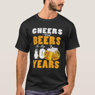 Camiseta Saúde E Cerveja À Minha aniversário de 40 anos De