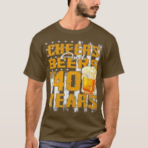 Camiseta Saúde E Cerveja À Minha aniversário de 40 anos De 