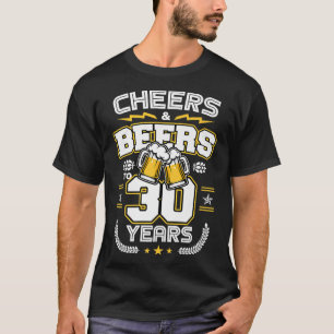 Camiseta Saúde E Cerveja Aos 30 Anos De aniversário de 30 a