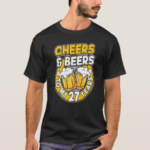 Camiseta Saúde E Cerveja Aos Meus 27 Anos Homens De Cervej