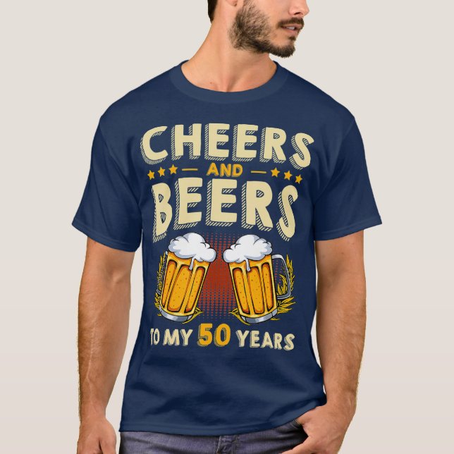 Camiseta Saúde E Cerveja Aos Meus 50 Anos 50 Anos 50 Anos D (Frente)