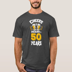 Camiseta Saúde e Cerveja aos meus 50 anos 50 anos de aniver