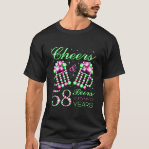Camiseta Saúde E Cerveja Aos Meus 58 Anos 58 Anos De Aniver