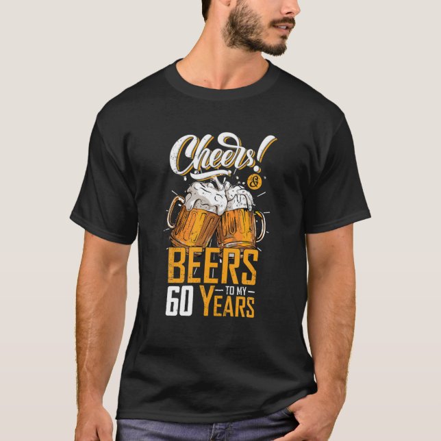 Camiseta Saúde E Cervejas A 60 Anos 60º Aniversário Engraça (Frente)
