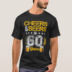 Camiseta Saúde E Cervejas A 60 Anos 60 Bebida De Aniversári