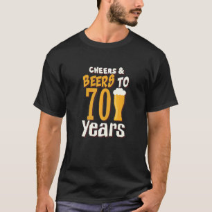 Camiseta Saúde E Cervejas À Festa de aniversário 4 De 70 An
