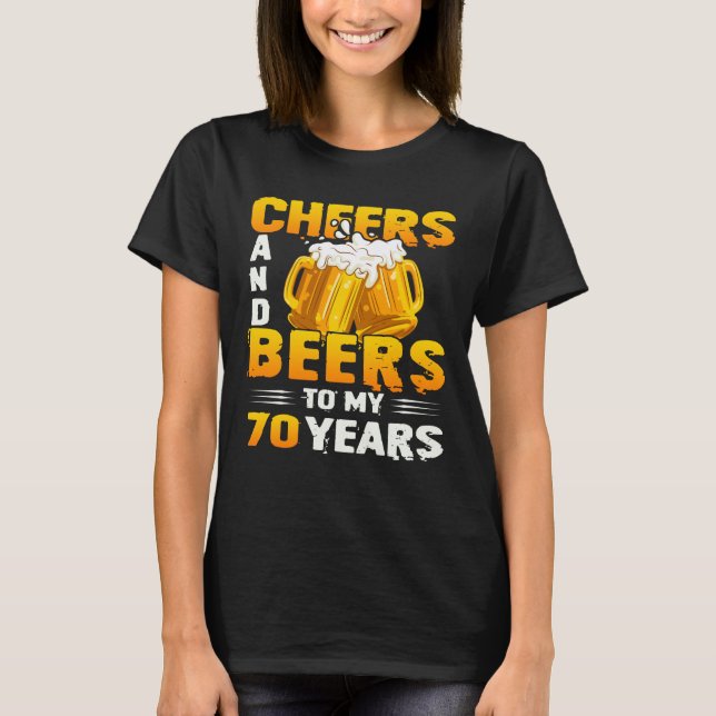 Camiseta Saúde E Cervejas Ao Meu Presente De Aniversário De (Frente)