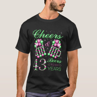 Camiseta Saúde E Cervejas Ao Meu Quarenta E Três Anos De Id